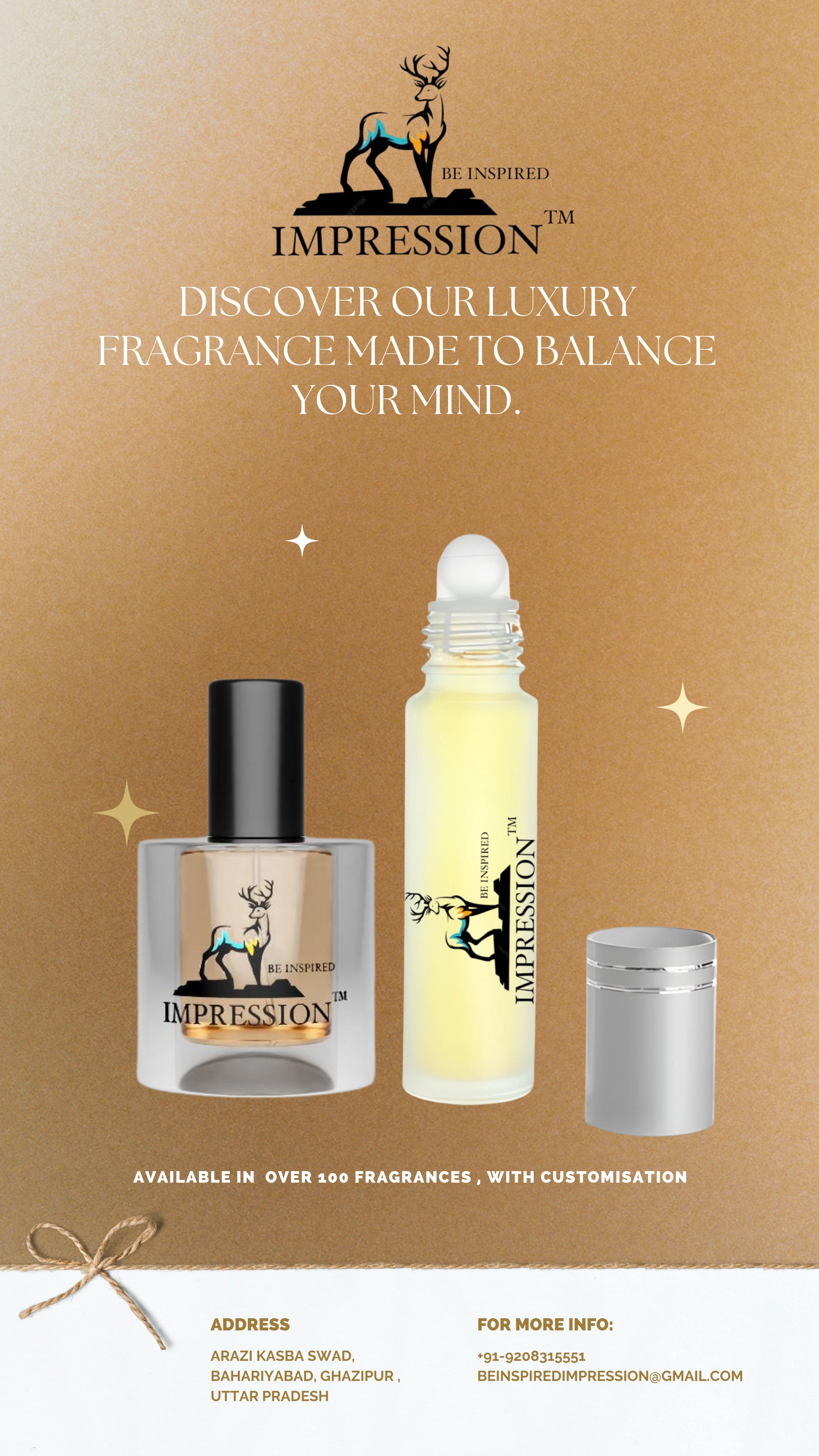 Perfume bottles on display